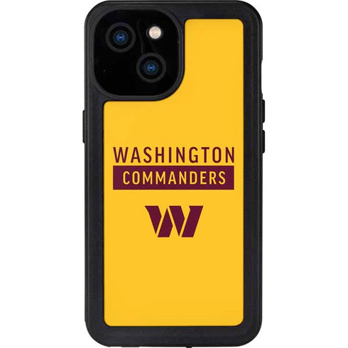 NFL Washington Commanders Yellow iPhone 13 Mini Waterproof Case