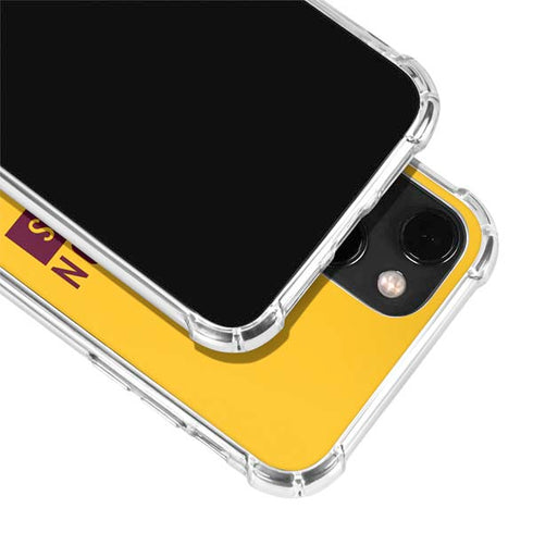 NFL Washington Commanders Yellow iPhone 14 Plus Clear Case
