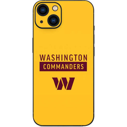 NFL Washington Commanders Yellow iPhone 15 Plus Skin