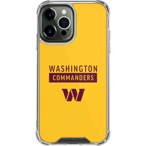 NFL Washington Commanders Yellow iPhone 15 Pro Max Clear Case