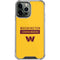 NFL Washington Commanders Yellow iPhone 14 Pro Max Clear Case