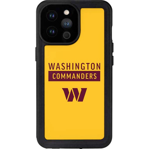 NFL Washington Commanders Yellow iPhone 14 Pro Max Waterproof Case