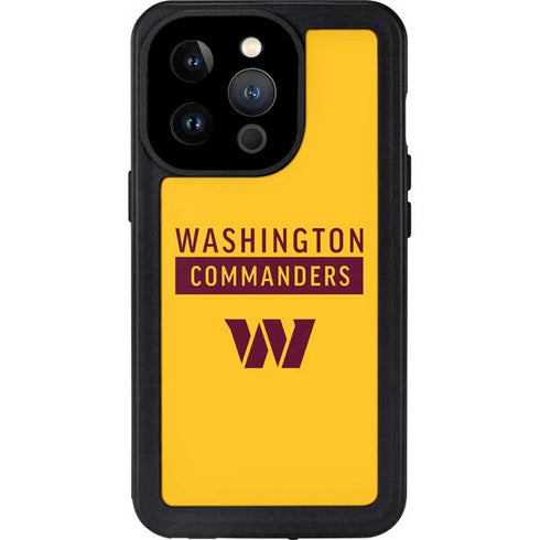 NFL Washington Commanders Yellow iPhone 14 Pro Waterproof Case