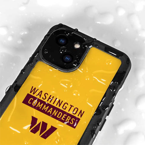 NFL Washington Commanders Yellow iPhone 15 Waterproof Case