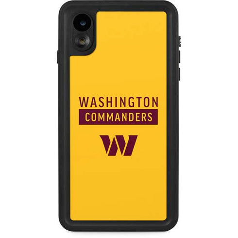 NFL Washington Commanders Yellow iPhone XR Waterproof Case
