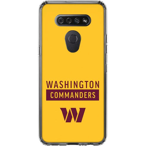 NFL Washington Commanders Yellow LG K51/Q51 Clear Case
