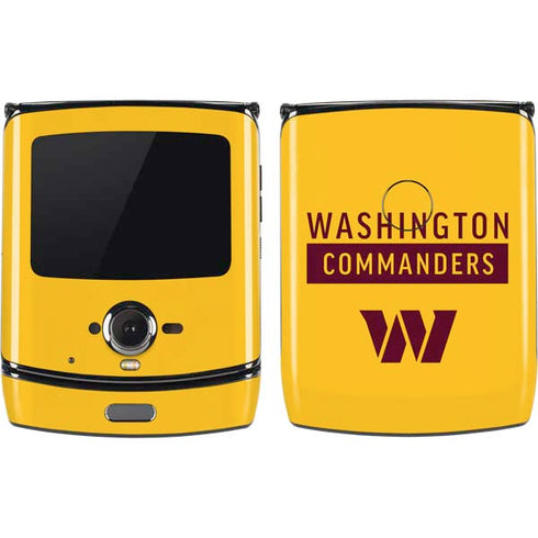 NFL Washington Commanders Yellow Motorola RAZR Skin