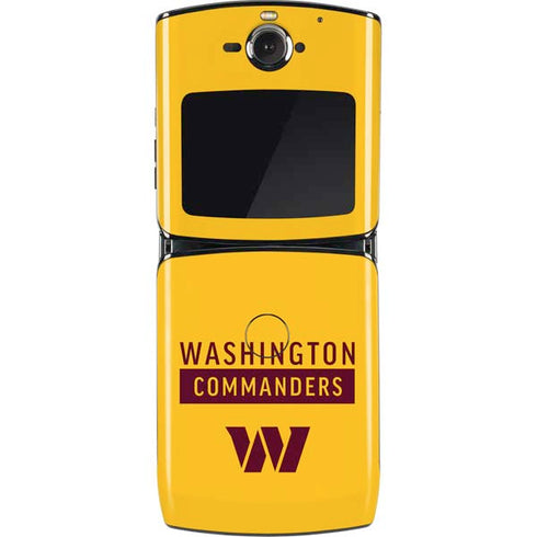 NFL Washington Commanders Yellow Motorola RAZR Skin