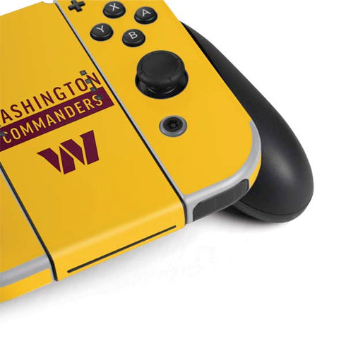 NFL Washington Commanders Yellow Nintendo Switch OLED (2021) Skin