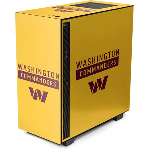 NFL Washington Commanders Yellow NZXT H510 Compact ATX Mid-Tower Case Skin