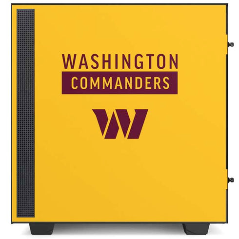 NFL Washington Commanders Yellow NZXT H510 Compact ATX Mid-Tower Case Skin