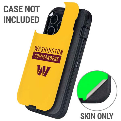 NFL Washington Commanders Yellow Otterbox Defender iPhone Skin