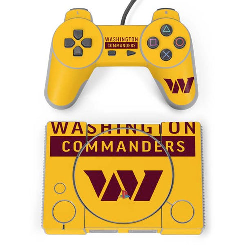 NFL Washington Commanders Yellow PlayStation Classic Bundle Skin