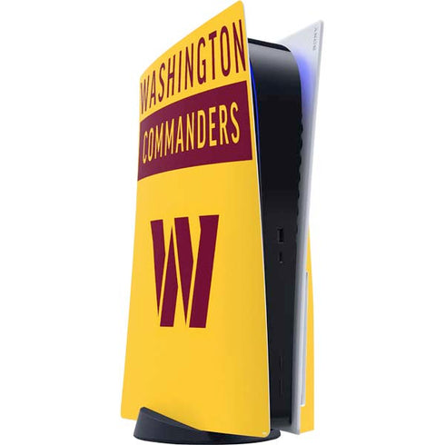 NFL Washington Commanders Yellow PS5 Console Skin