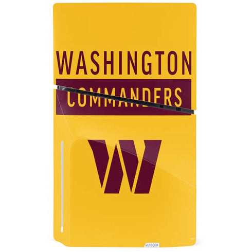 NFL Washington Commanders Yellow PS5 Slim Disk Bundle Skin