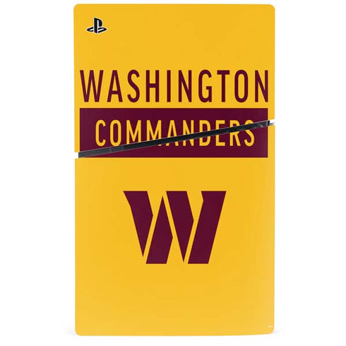 NFL Washington Commanders Yellow PS5 Slim Disk Console Skin