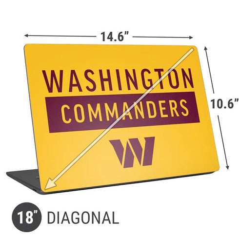 NFL Washington Commanders Yellow Universal Laptop 18in (14.6 x 10.6in) Skin