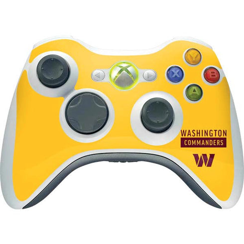 NFL Washington Commanders Yellow Xbox 360 Wireless Controller Skin