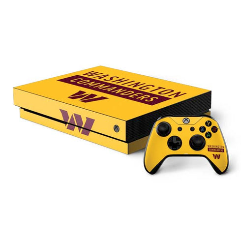 NFL Washington Commanders Yellow Xbox One X Bundle Skin