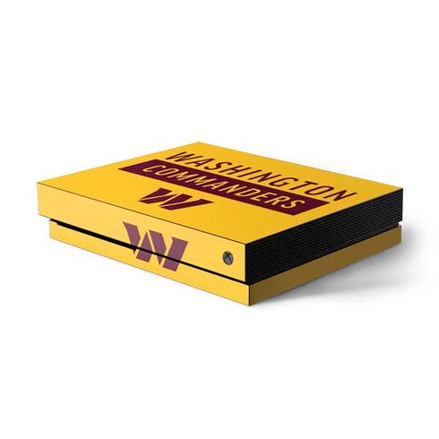NFL Washington Commanders Yellow Xbox One X Console Skin