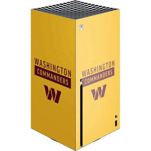 NFL Washington Commanders Yellow Xbox Series X Console Skin