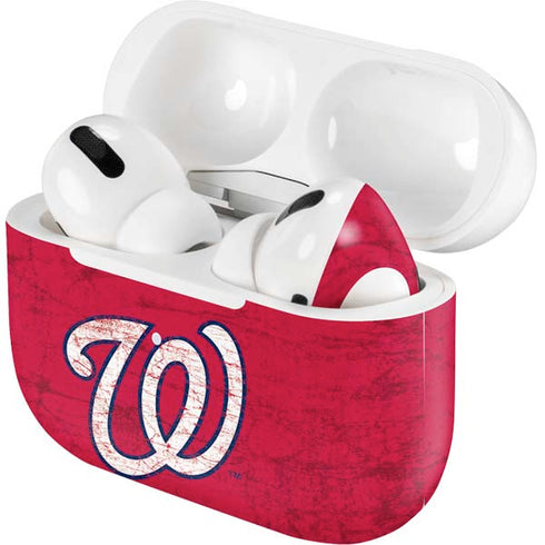 MLB Washington Nationals - Solid Distressed Apple AirPods Pro Skin