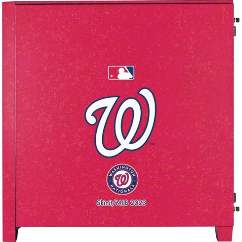 MLB Washington Nationals - Solid Distressed Corsair 4000D Tempered Glass Mid-Tower ATX Case Skin