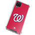 MLB Washington Nationals - Solid Distressed Galaxy A12 Clear Case