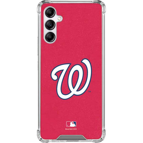 MLB Washington Nationals - Solid Distressed Galaxy A14 5G Clear Case