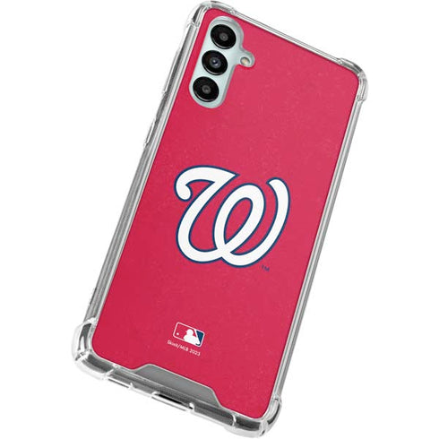 MLB Washington Nationals - Solid Distressed Galaxy A14 5G Clear Case