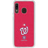 MLB Washington Nationals - Solid Distressed Galaxy A20 Clear Case