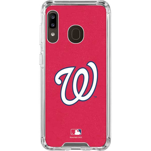 MLB Washington Nationals - Solid Distressed Galaxy A30 Clear Case