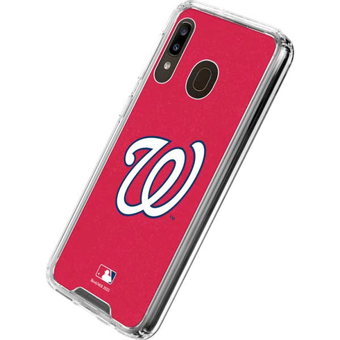MLB Washington Nationals - Solid Distressed Galaxy A30 Clear Case