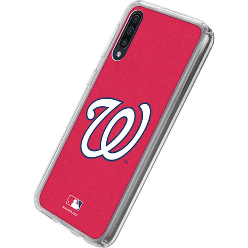 MLB Washington Nationals - Solid Distressed Galaxy A50 Clear Case