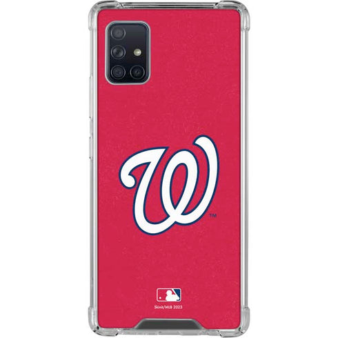 MLB Washington Nationals - Solid Distressed Galaxy A51 5G Clear Case