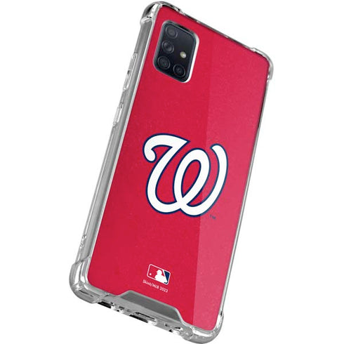 MLB Washington Nationals - Solid Distressed Galaxy A51 5G Clear Case