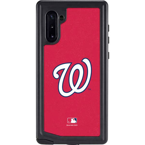 MLB Washington Nationals - Solid Distressed Galaxy Note 10 Waterproof Case