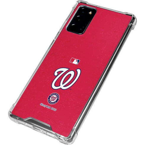 MLB Washington Nationals - Solid Distressed Galaxy Note20 5G Clear Case