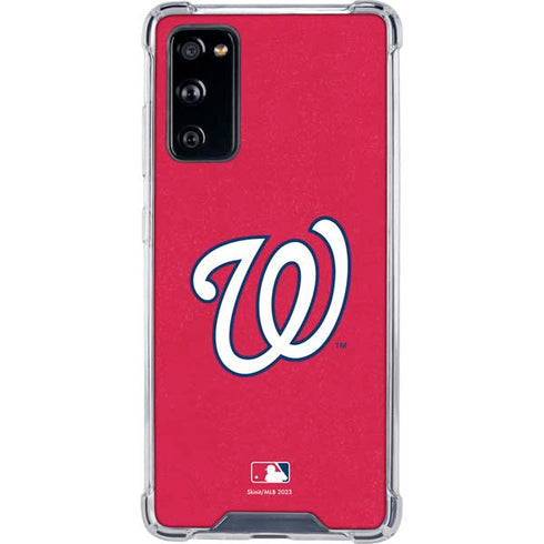 MLB Washington Nationals - Solid Distressed Galaxy S20 FE Clear Case