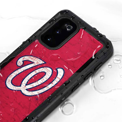 MLB Washington Nationals - Solid Distressed Galaxy S20 Waterproof Case