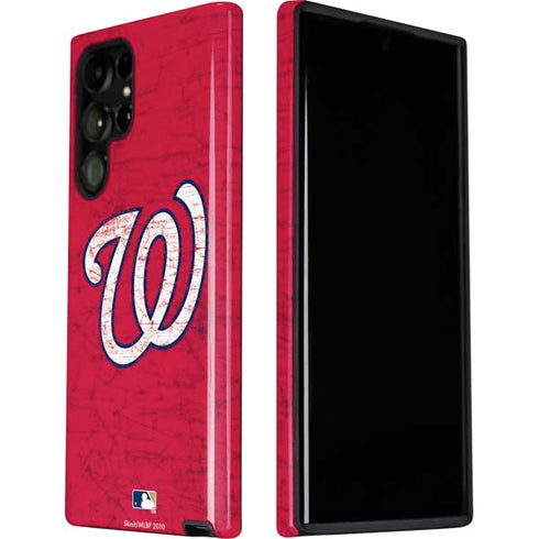 MLB Washington Nationals - Solid Distressed Galaxy S22 Ultra Pro Case