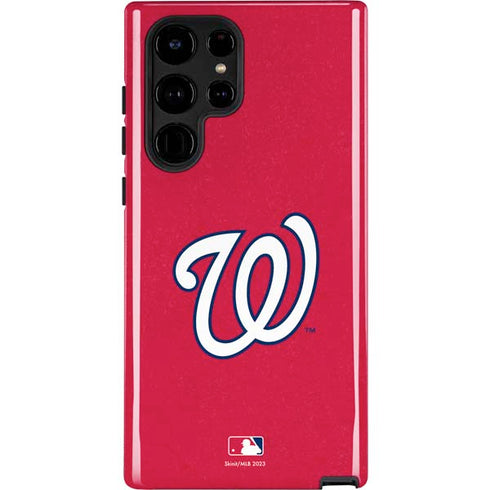 MLB Washington Nationals - Solid Distressed Galaxy S22 Ultra Pro Case