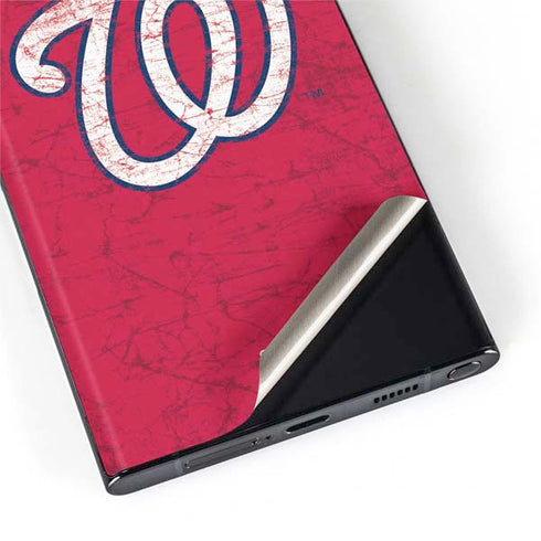 MLB Washington Nationals - Solid Distressed Galaxy S22 Ultra Skin