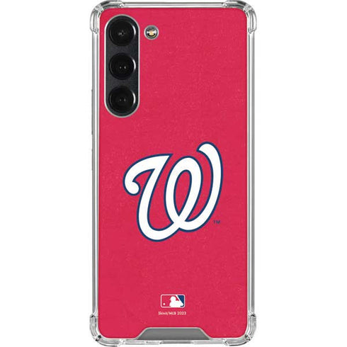 MLB Washington Nationals - Solid Distressed Galaxy S23 Plus Clear Case