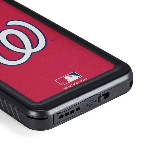 MLB Washington Nationals - Solid Distressed Galaxy S23 Plus Waterproof Case