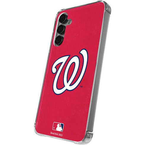 MLB Washington Nationals - Solid Distressed Galaxy S24 Plus Clear Case