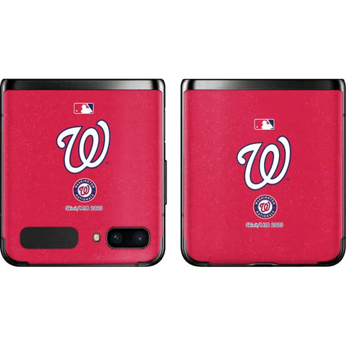 MLB Washington Nationals - Solid Distressed Galaxy Z Flip Skin