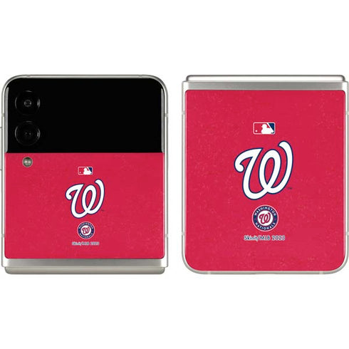 MLB Washington Nationals - Solid Distressed Galaxy Z Flip3 5G Skin