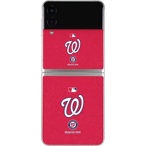 MLB Washington Nationals - Solid Distressed Galaxy Z Flip3 5G Skin