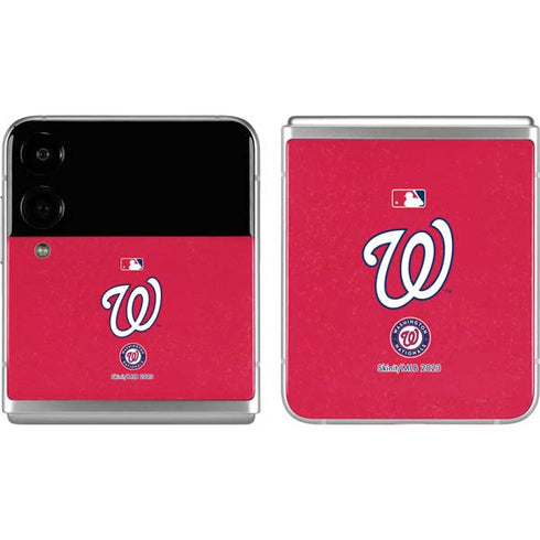 MLB Washington Nationals - Solid Distressed Galaxy Z Flip4 5G Skin